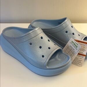 CROCS Women's Blue Sandals Platform Ionic Comfort Women’s Sz 9